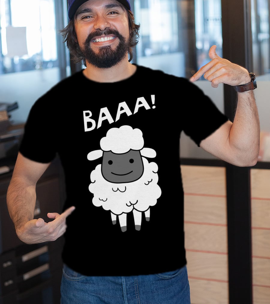 Baaa Sheep Sheep Lovers Animal Print Farm T-Shirt