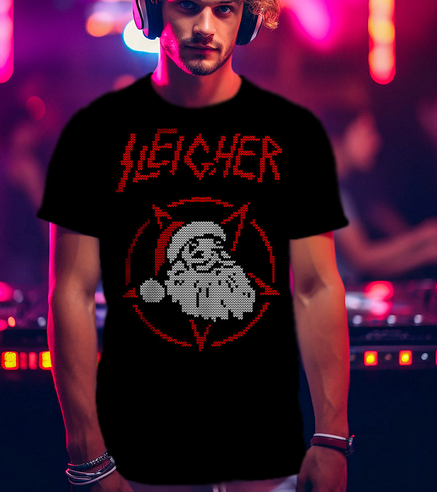 Sleigher Santa Pentagram Knit T-Shirt