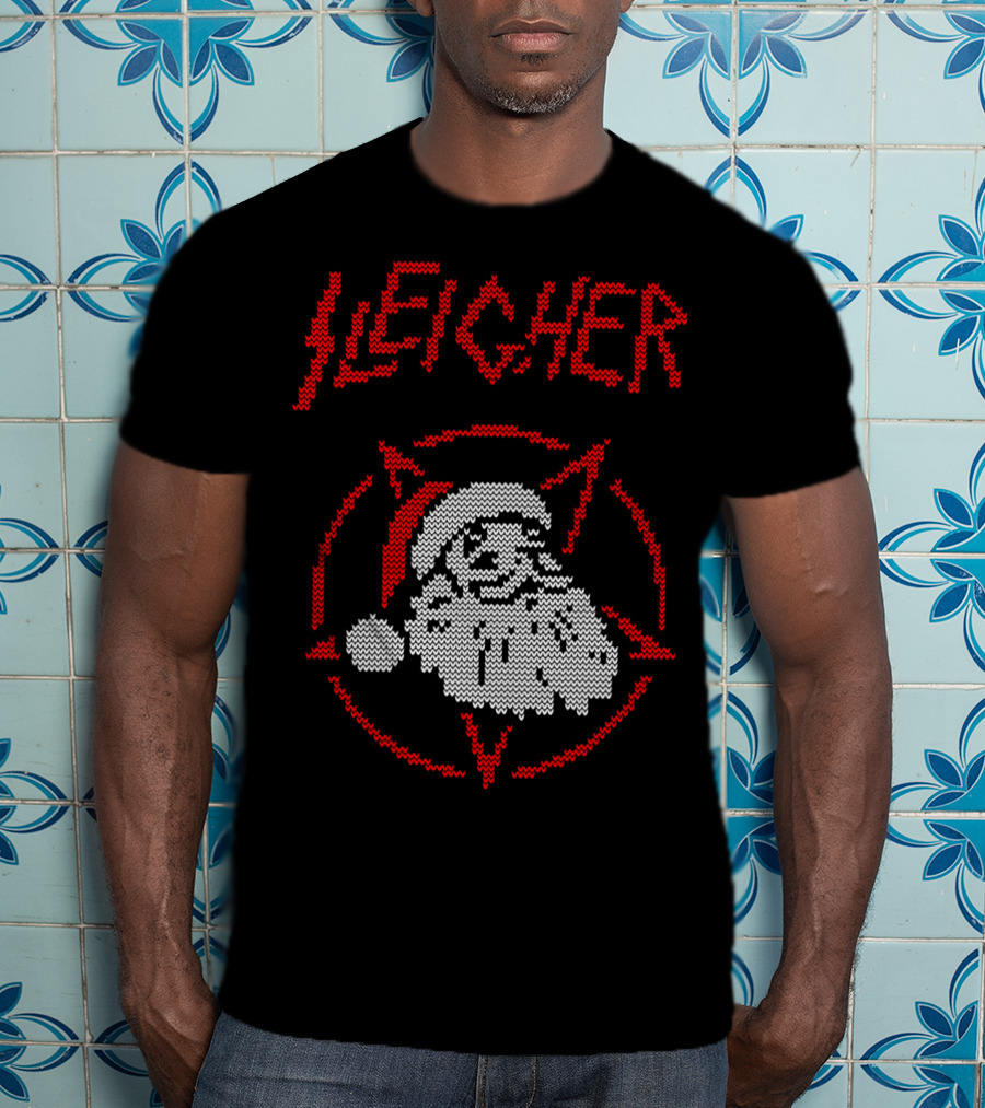 Sleigher Santa Pentagram Knit T-Shirt