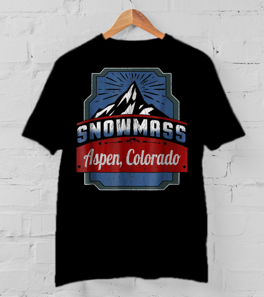 Snowmass Aspen Colorado Mountain Ski Adventure T-Shirt