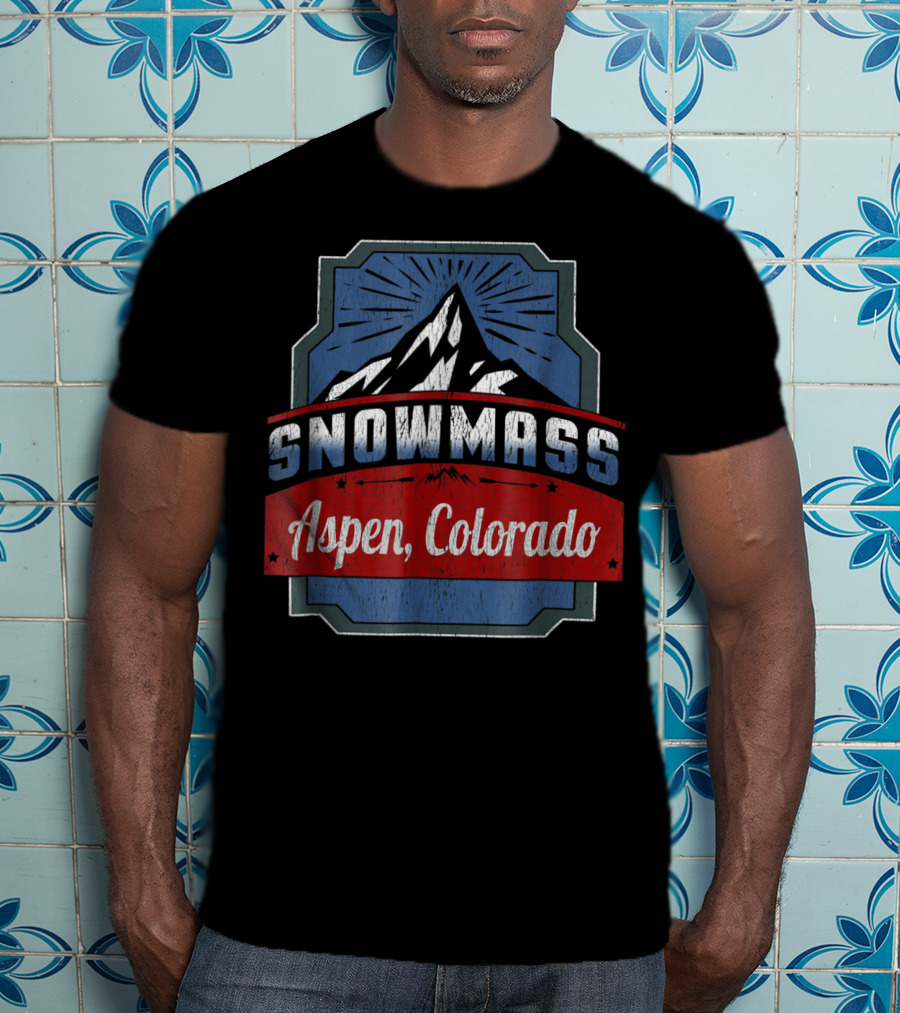 Snowmass Aspen Colorado Mountain Ski Adventure T-Shirt