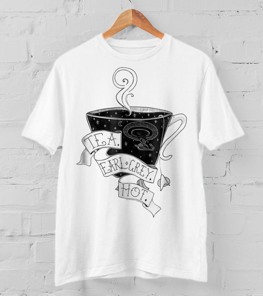 T.F.A. Earl Grey Hot Star Trek Next Generation Tea Cup T-Shirt