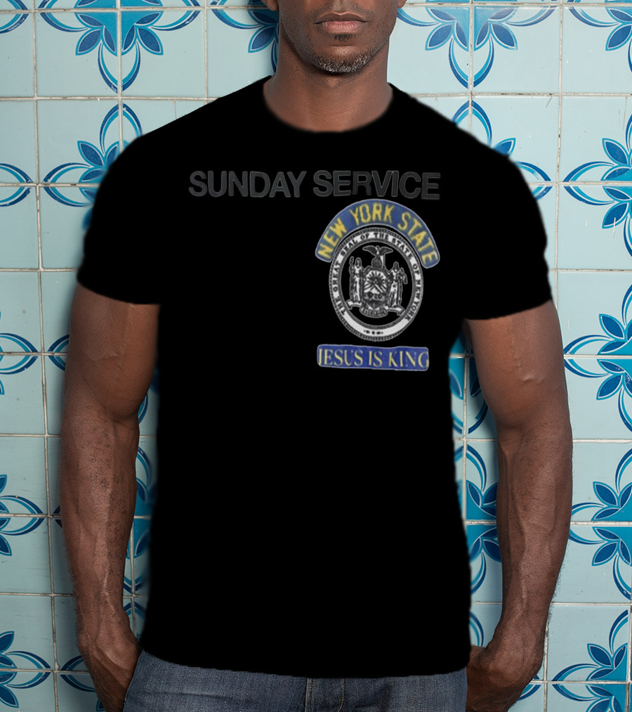 Sunday Service New York State Jesus Is King T-Shirt