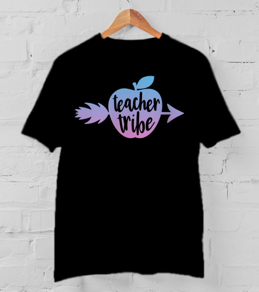 Teacher Tribe Arrow Apple Elementary Educator T-Shirt