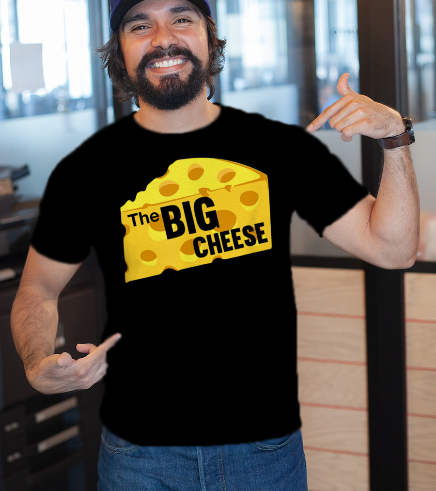 The Big Cheese Emphasizing A Large Yellow Wedge T-Shirt