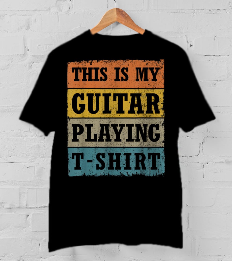 This Is My Guitar Playing T-Shirt Vintage Music T-Shirt