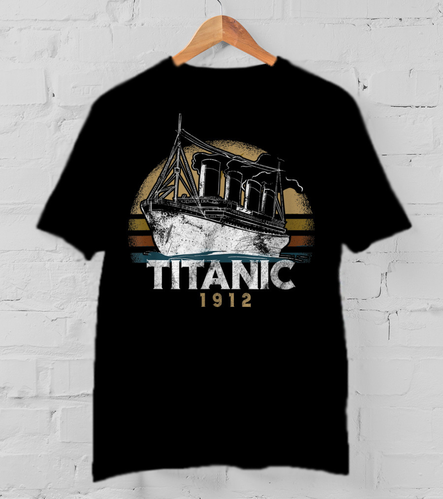 Titanic 1912 Vintage Ocean Liner Retro T-Shirt