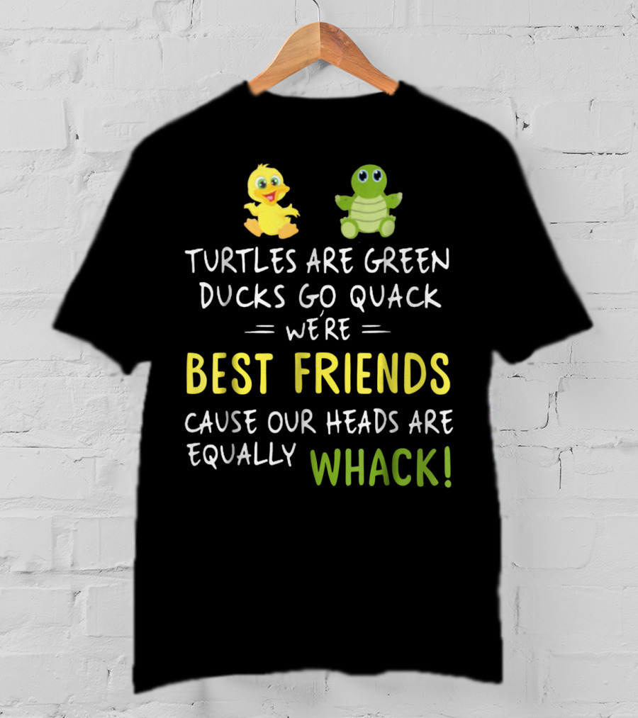 Turtles Are Green Ducks Go Quack We're Best Friends Cause Our Heads Are Equally Whack T-Shirt