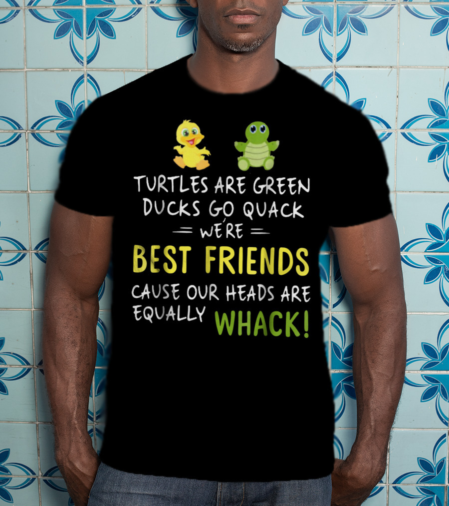 Turtles Are Green Ducks Go Quack We're Best Friends Cause Our Heads Are Equally Whack T-Shirt
