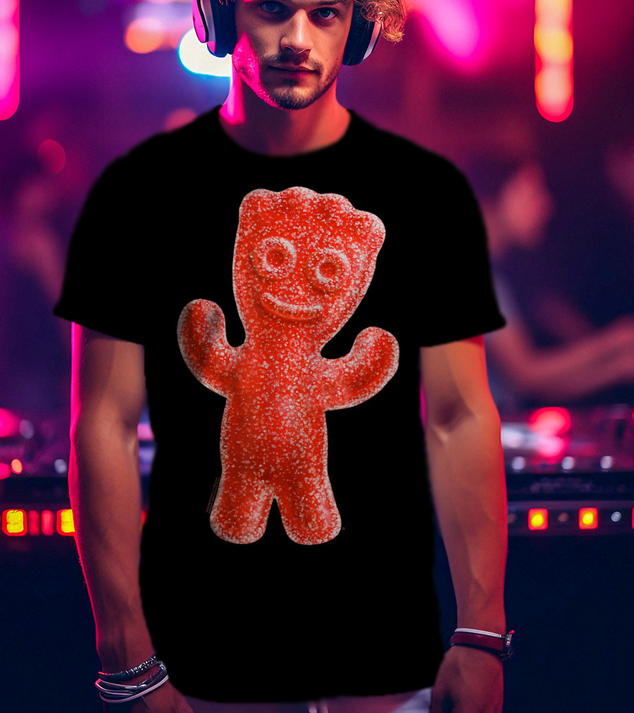 Sour Patch Kids Candy Red Gummy Smiling Figure T-Shirt