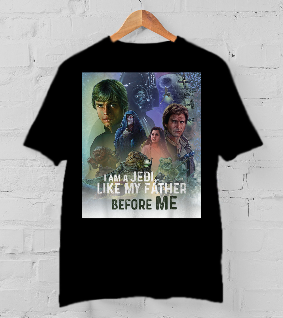 I Am A Jedi Like My Father Before Me Star Wars Celebration Return Of The Jedi Mural T-Shirt
