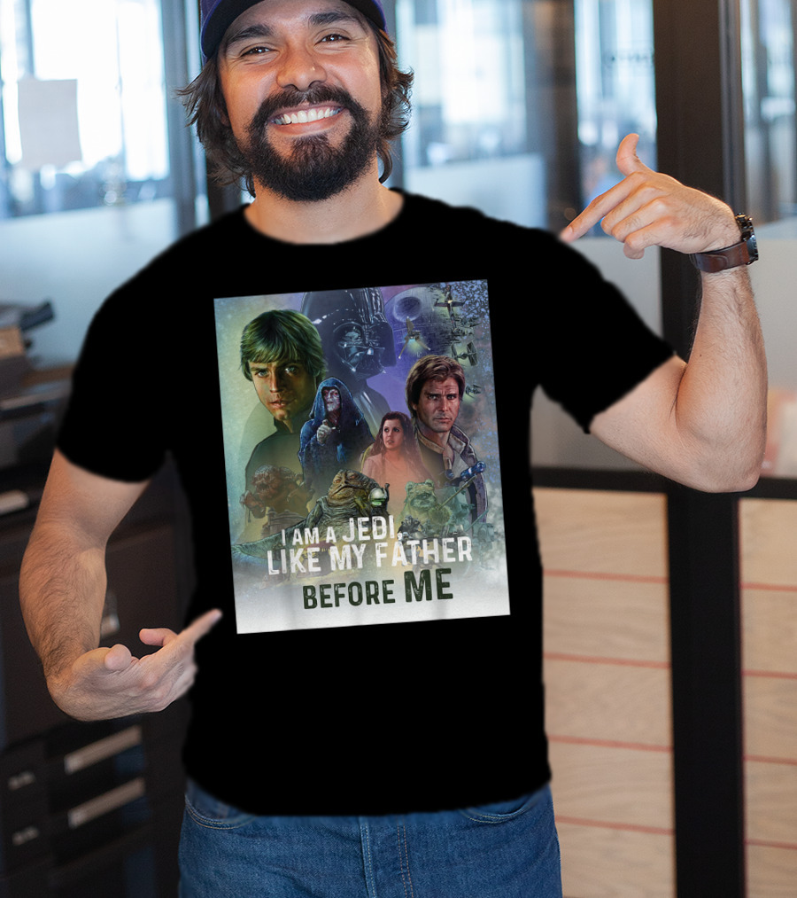 I Am A Jedi Like My Father Before Me Star Wars Celebration Return Of The Jedi Mural T-Shirt