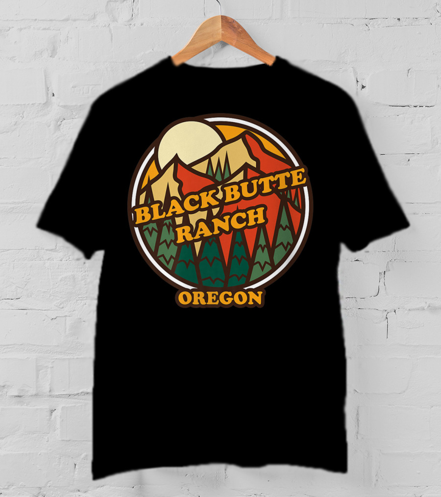 Black Butte Ranch Oregon Vintage Mountain Sun T-Shirt