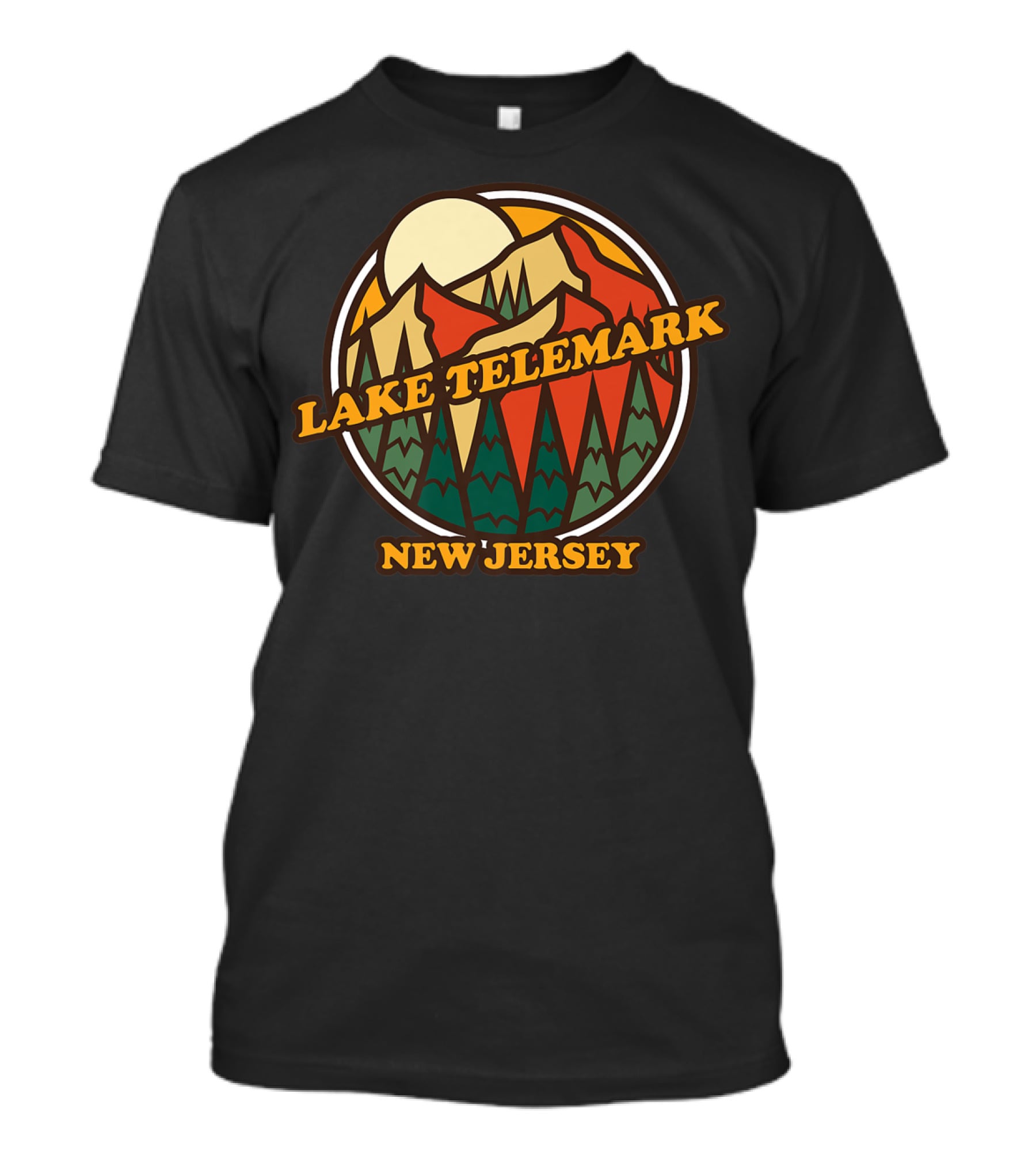 Lake Telemark New Jersey Retro Mountain Vintage T-Shirt