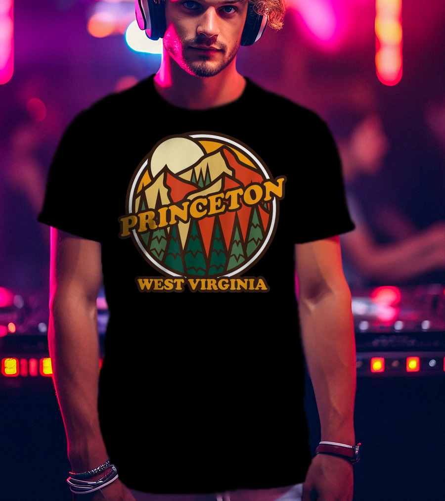 Princeton West Virginia Vintage Mountain Scene T-Shirt