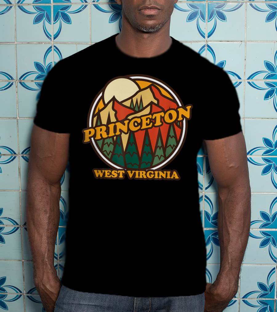 Princeton West Virginia Vintage Mountain Scene T-Shirt