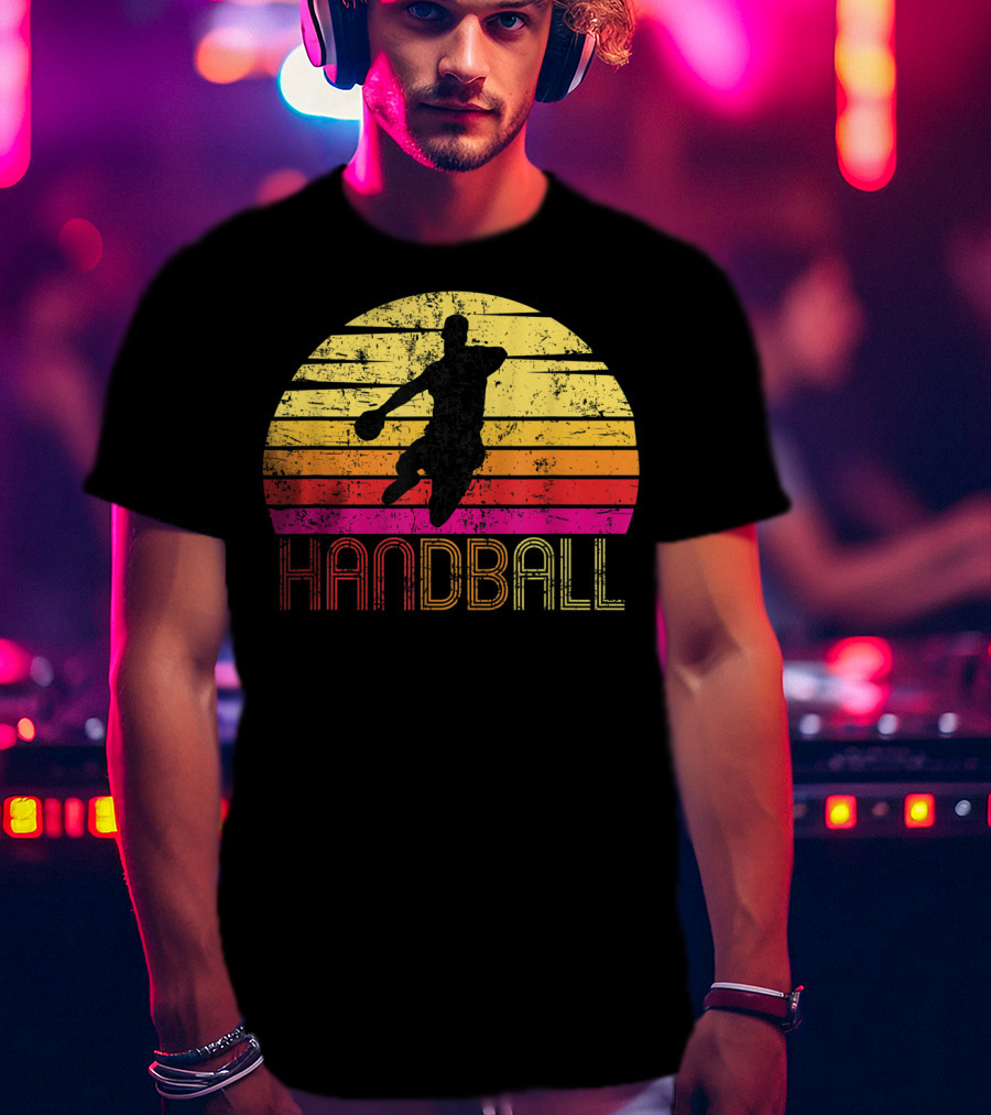 Vintage Handball Retro Sunset T-Shirt