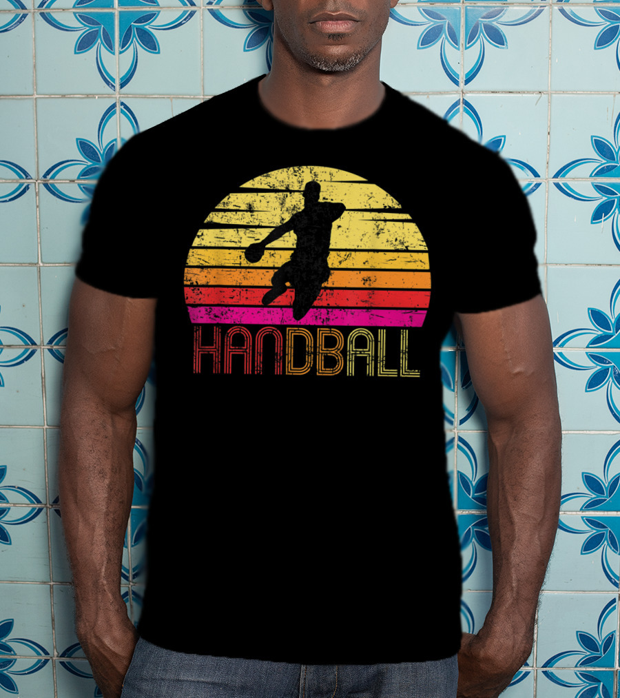 Vintage Handball Retro Sunset T-Shirt