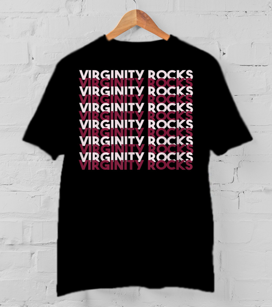 Virginity Rocks Grey Black Pink Danny Duncan T-Shirt