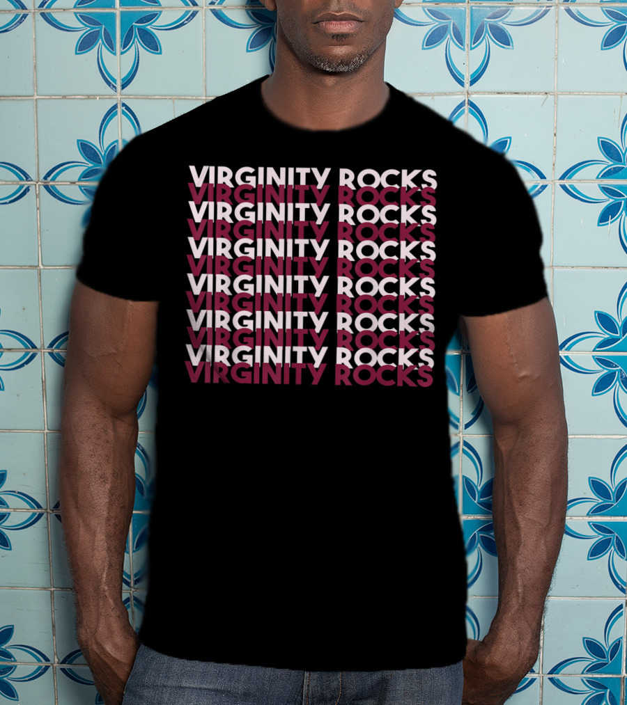 Virginity Rocks Grey Black Pink Danny Duncan T-Shirt