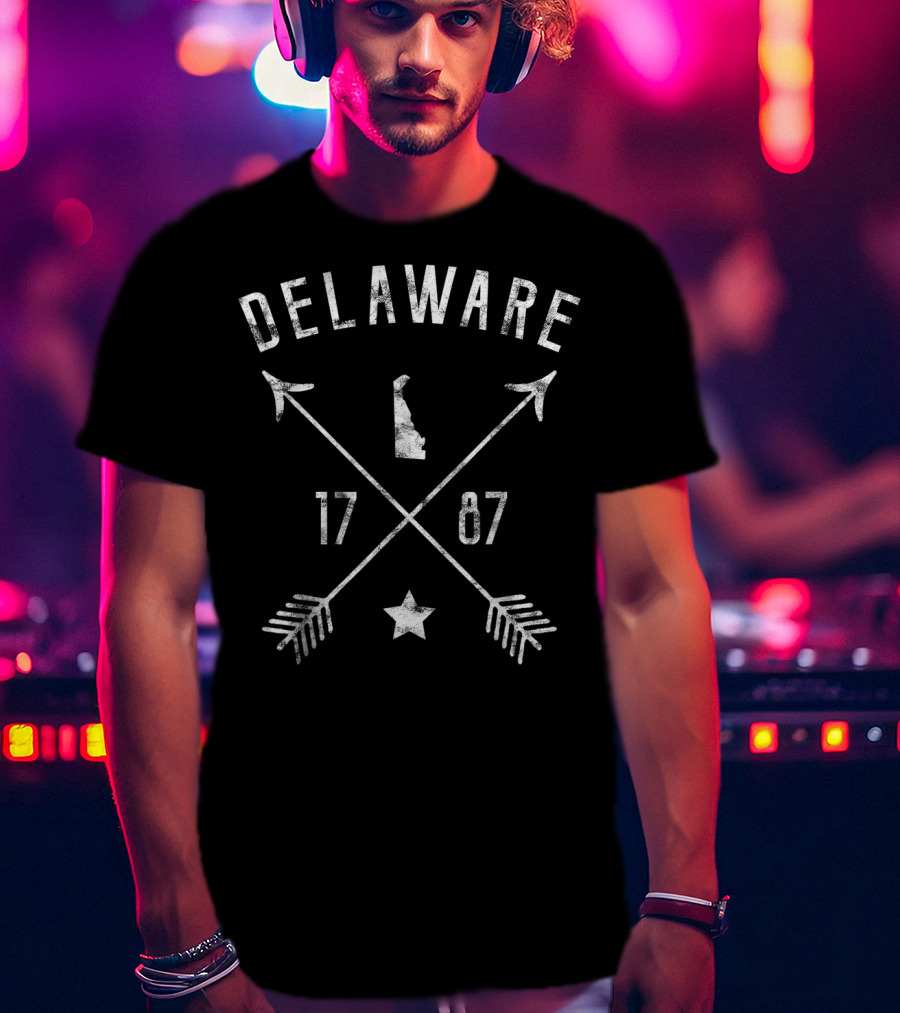 Delaware 1787 Vintage Home State Arrows T-Shirt