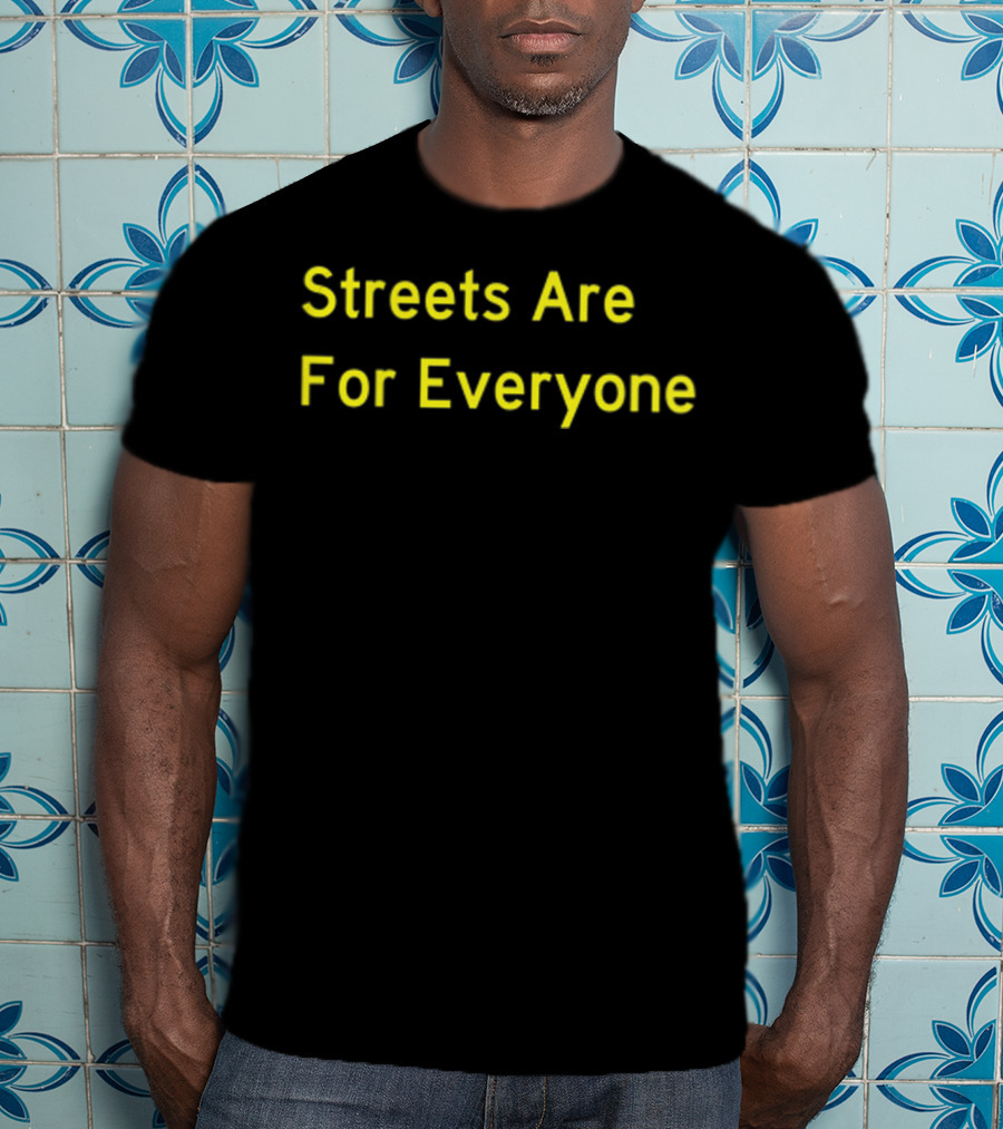 Streets Are For Everyone Yellow Bike Project Jeff Knopp T-Shirt