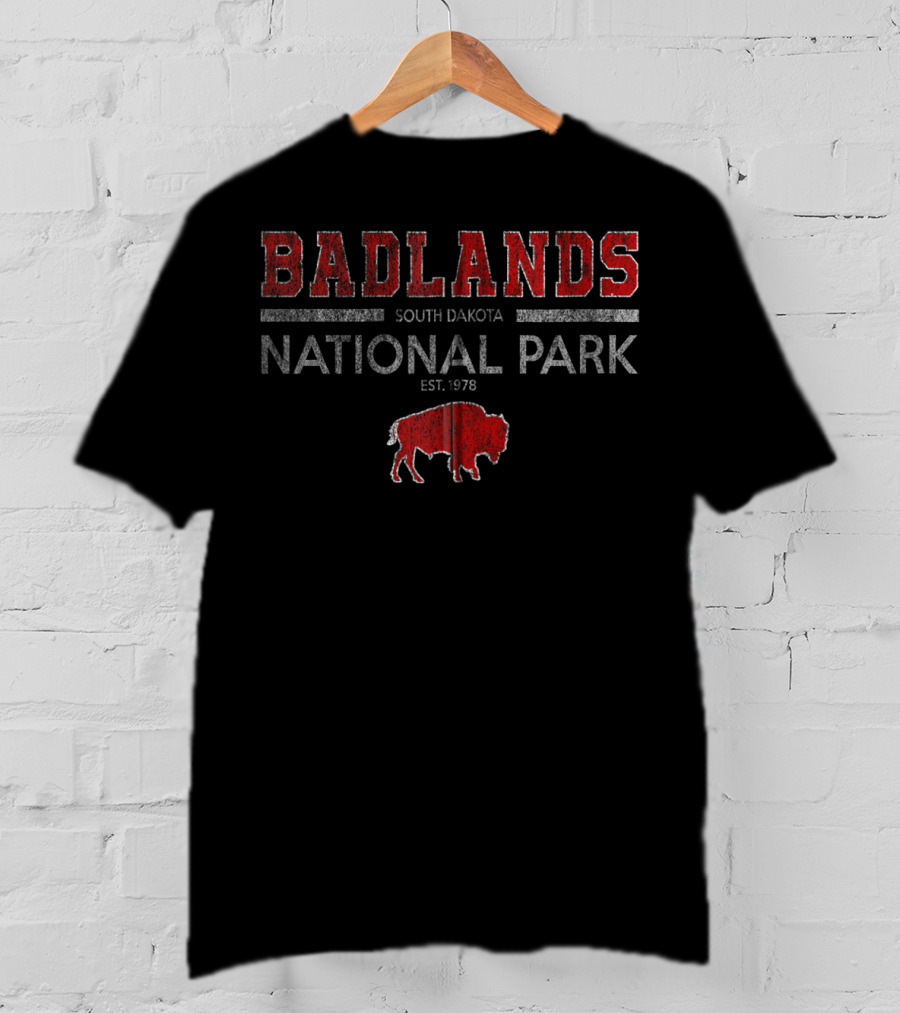 Badlands National Park South Dakota Est. 1978 Buffalo T-Shirt