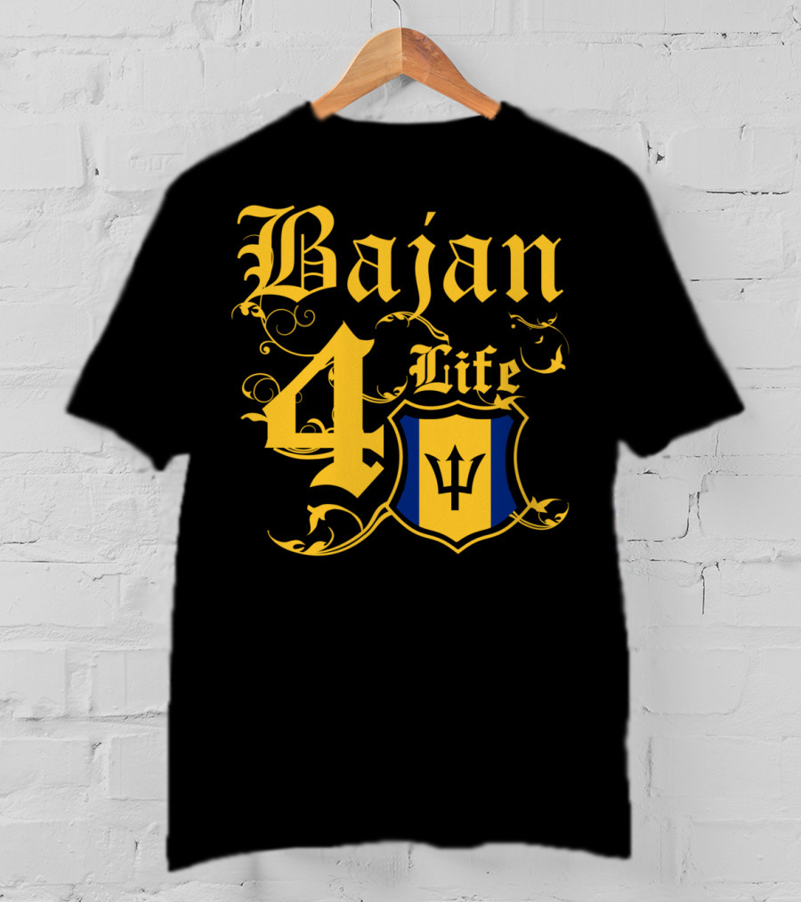 Bajan 4 Life Barbados Flag T-Shirt