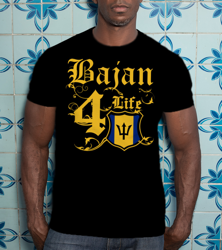 Bajan 4 Life Barbados Flag T-Shirt
