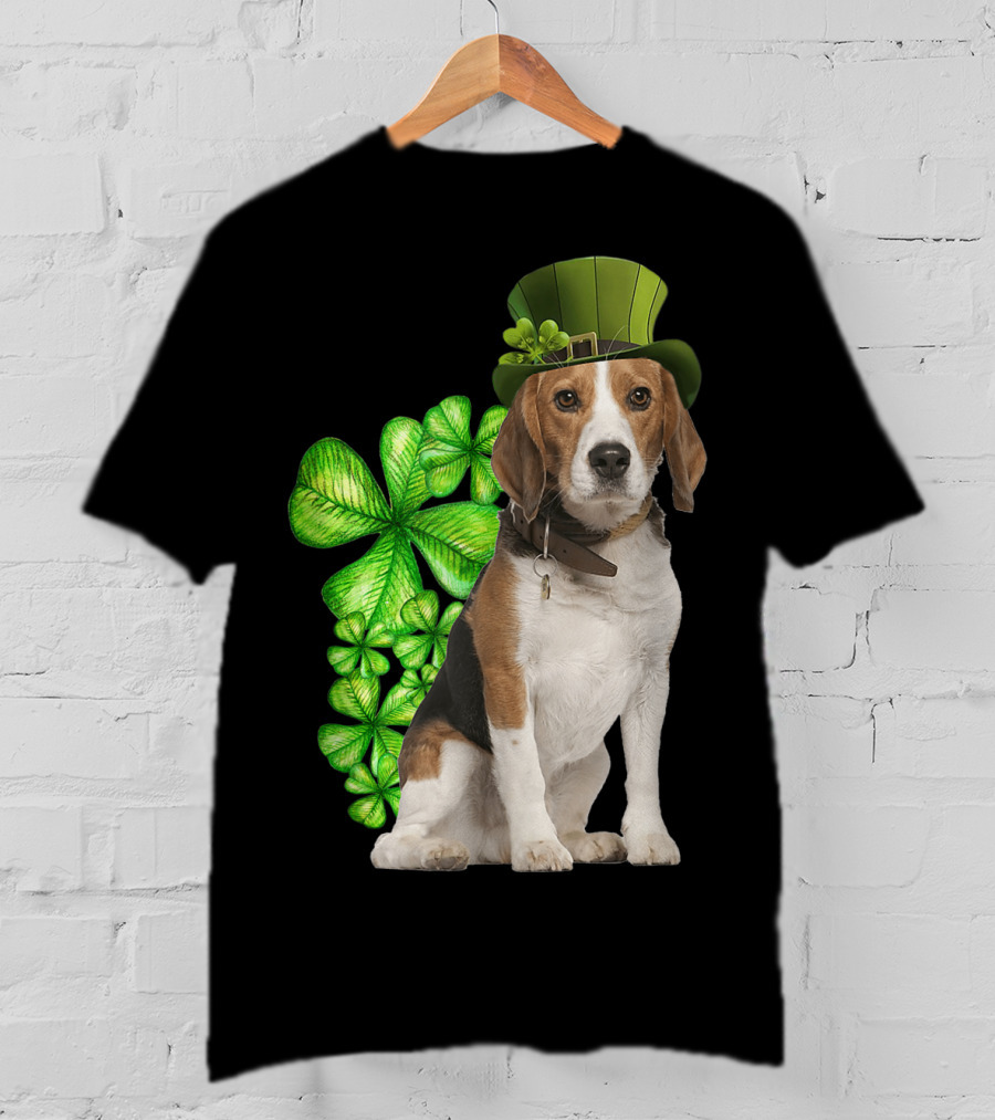 Beagles Irish Shamrock Dog Lovers St. Patrick's Hat T-Shirt