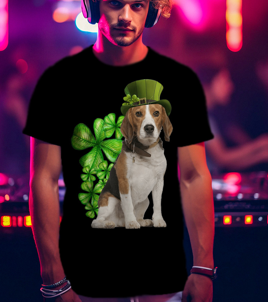 Beagles Irish Shamrock Dog Lovers St. Patrick's Hat T-Shirt