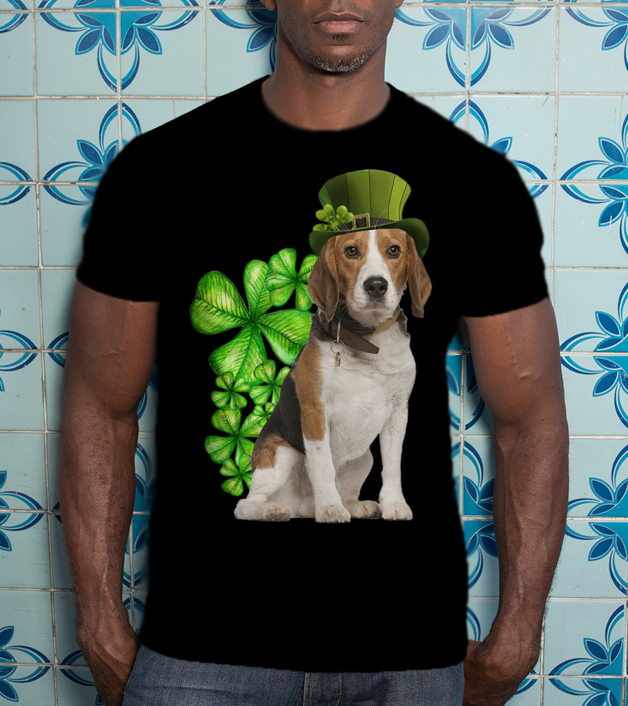 Beagles Irish Shamrock Dog Lovers St. Patrick's Hat T-Shirt
