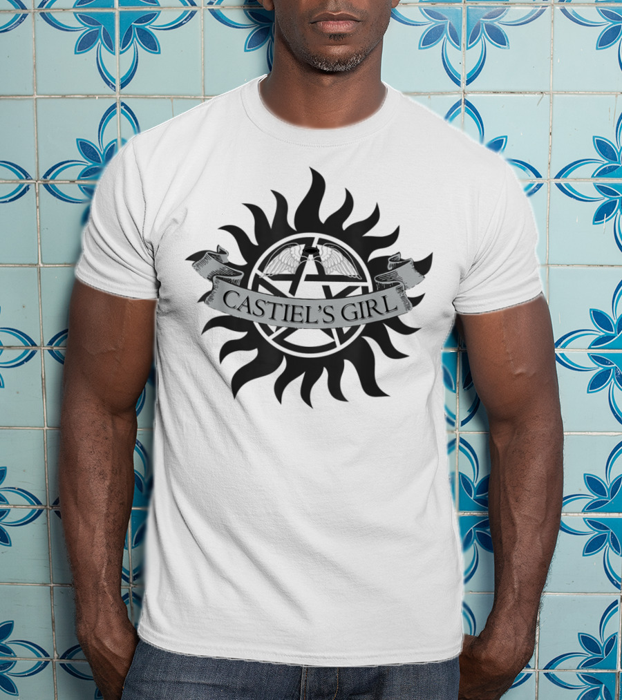 Castiel's Girl SPN Angel Wings Sunburst Emblem T-Shirt