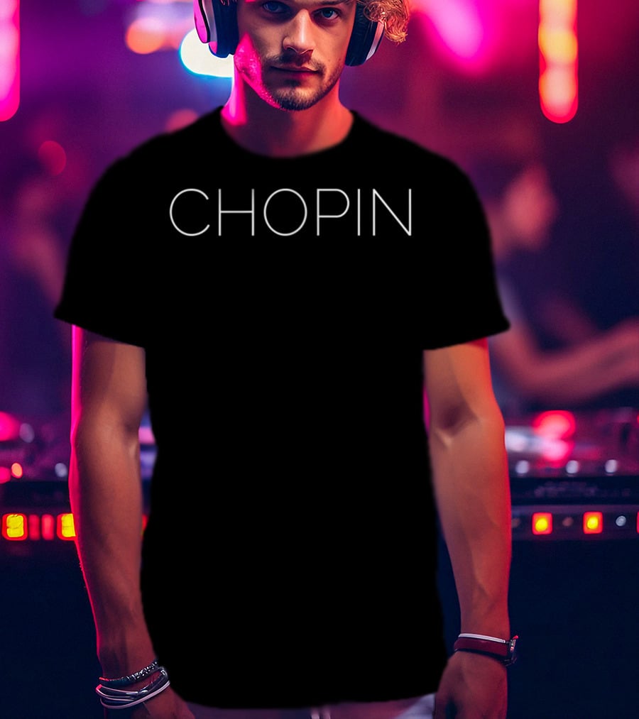 Chopin Frederic Minimalist Typography T-Shirt