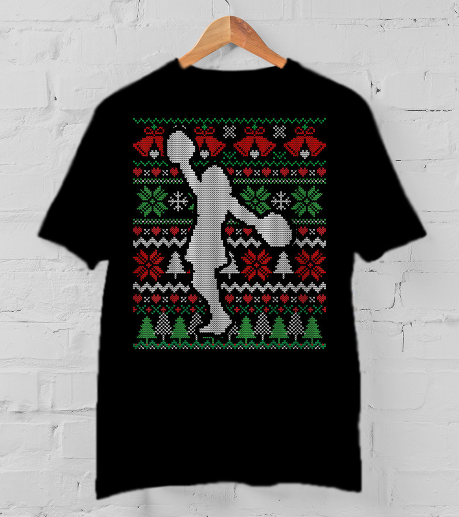 Christmas Cheer Cheerleader Ugly T-Shirt