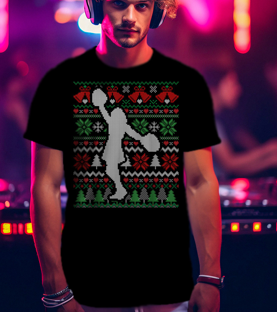 Christmas Cheer Cheerleader Ugly T-Shirt