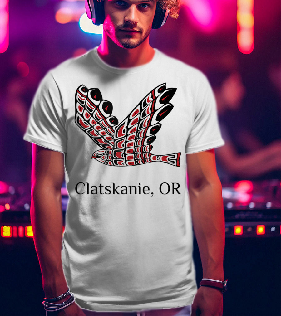 Clatskanie OR Red Tail Hawk Native T-Shirt
