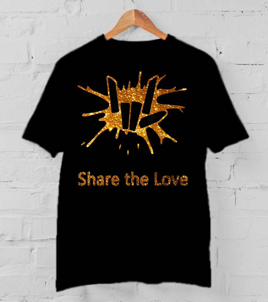 Share The Love Cute Fingers Golden Gesture T-Shirt