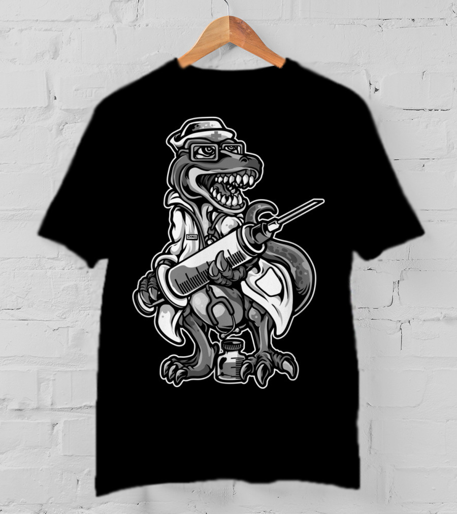 Funny Cute Nurse Dinosaur Love Registered T-Shirt