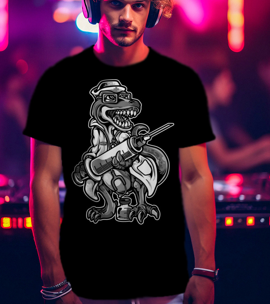 Funny Cute Nurse Dinosaur Love Registered T-Shirt