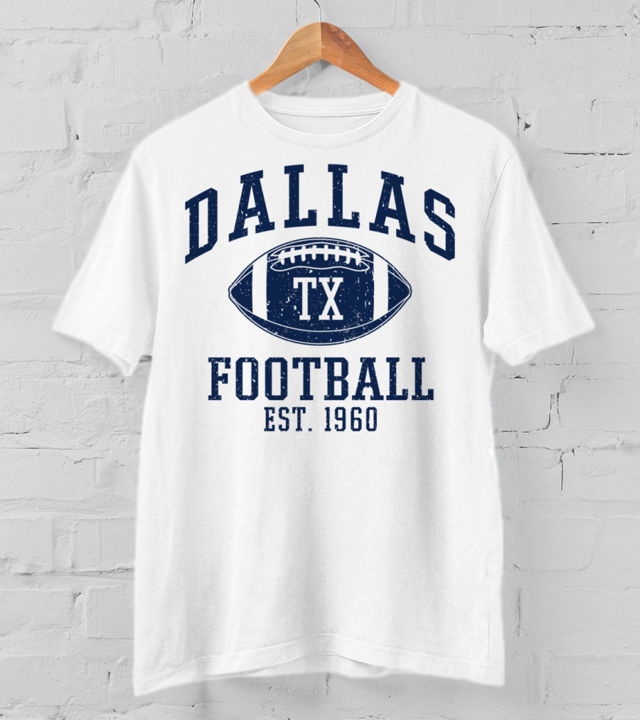 Dallas TX Football Est. 1960 Vintage T-Shirt