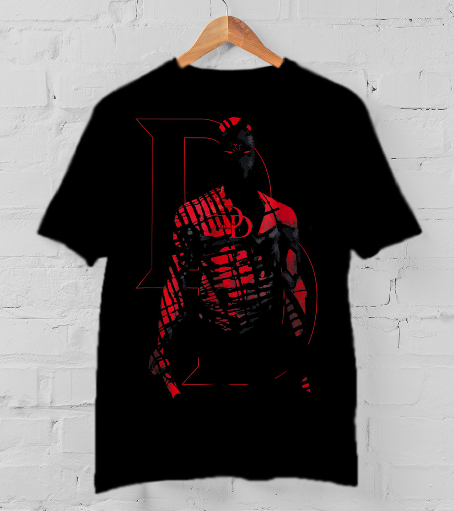 Daredevil In Red Shadows With Bold D Emblem T-Shirt