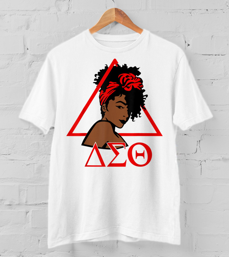Delta Sigma Theta 1913 African American Woman In Red Triangle T-Shirt