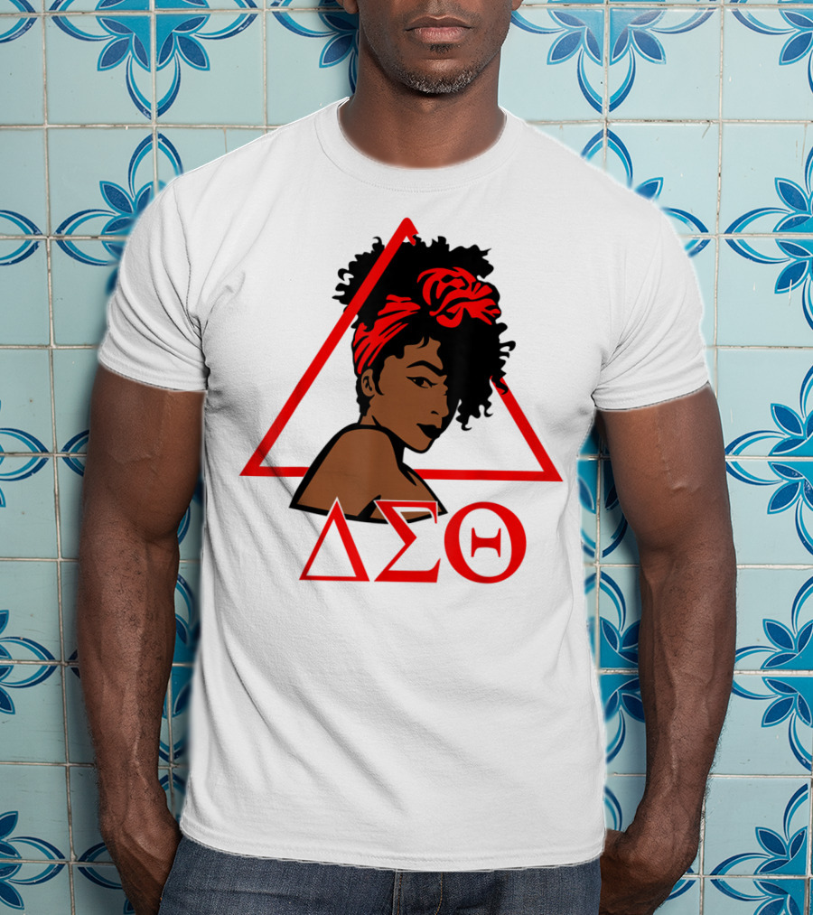 Delta Sigma Theta 1913 African American Woman In Red Triangle T-Shirt