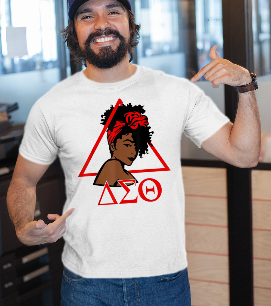 Delta Sigma Theta 1913 African American Woman In Red Triangle T-Shirt