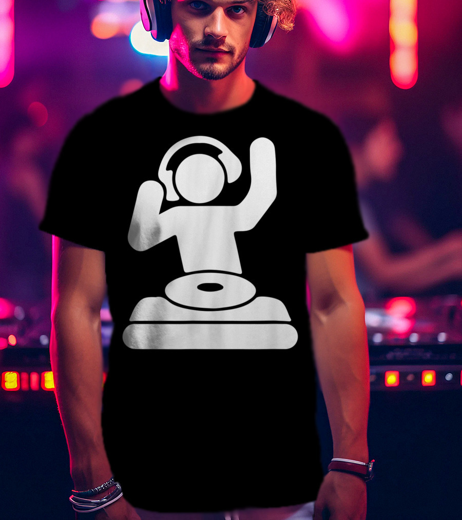 Dj Vinyl Turntable Music Mixer Headphones T-Shirt