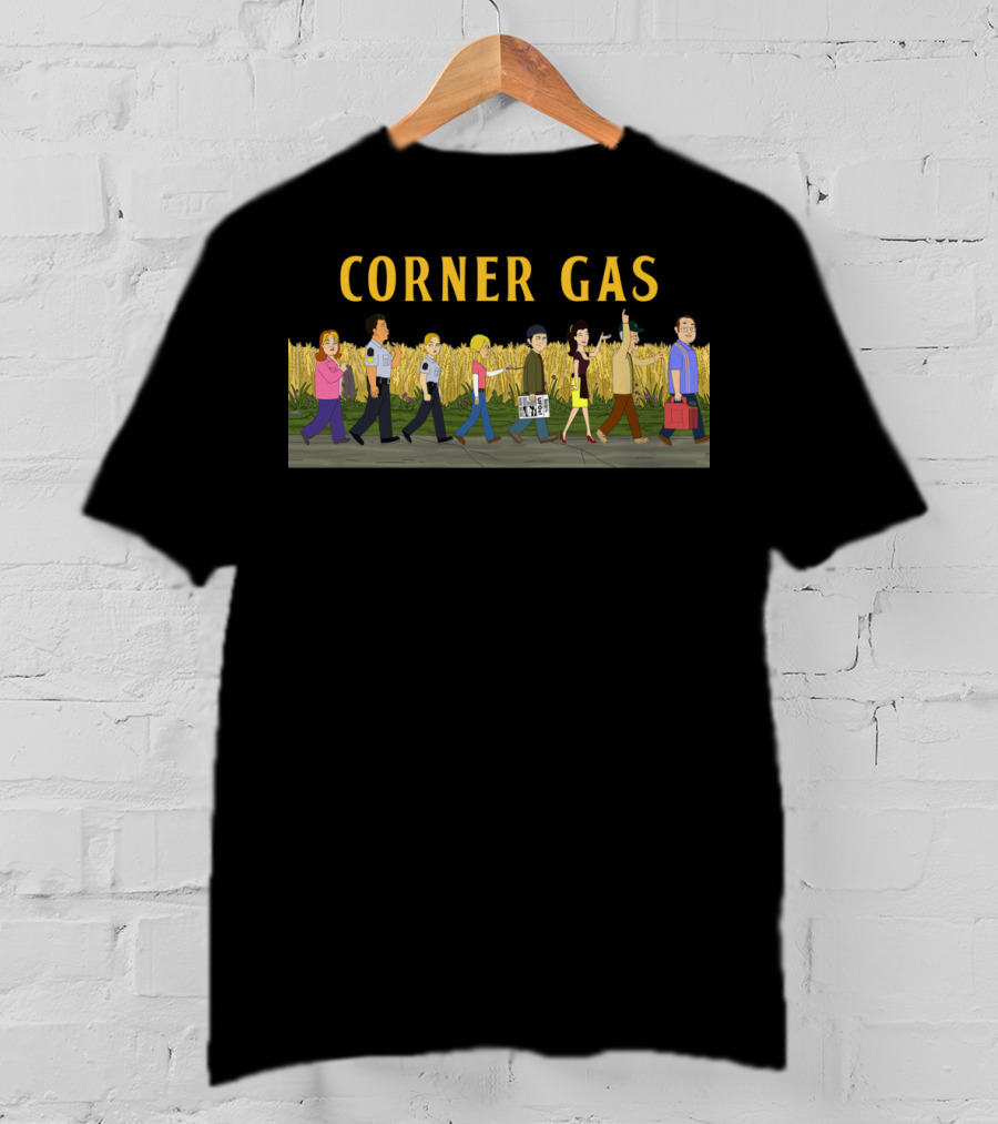 Corner Gas Dog River Road Characters Walking T-Shirt