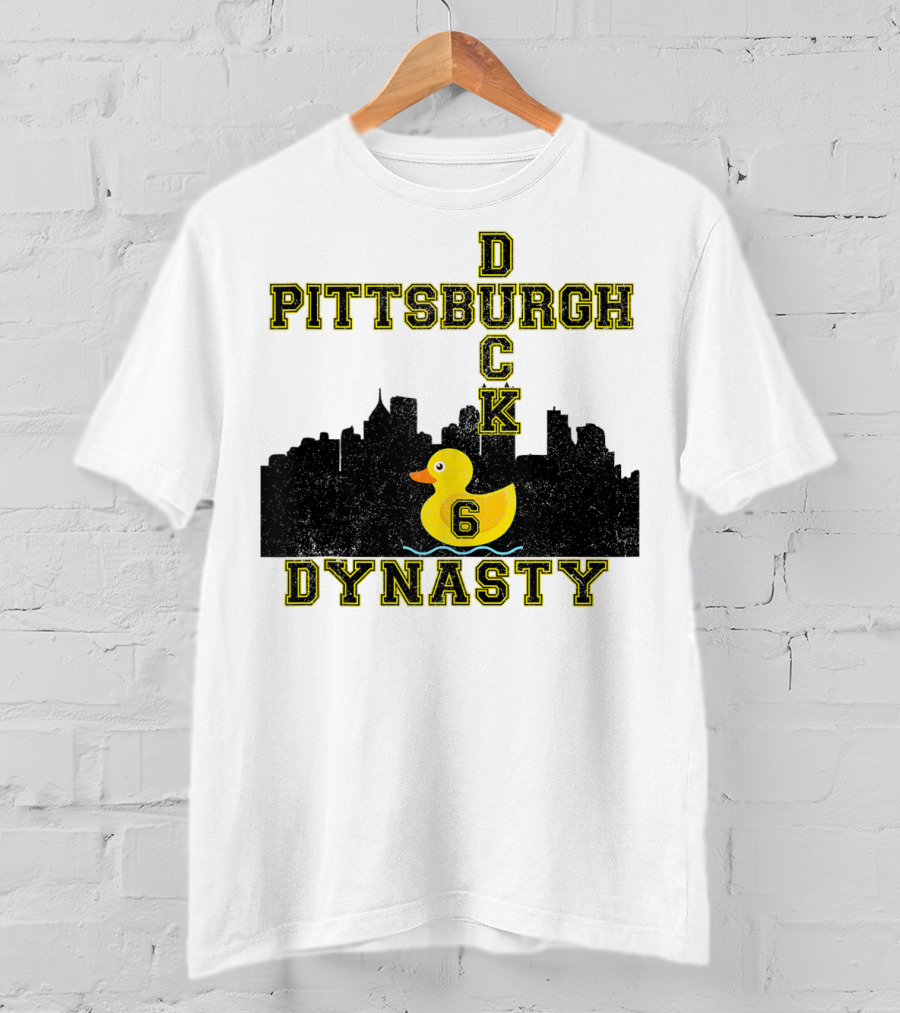 Pittsburgh Duck 6 Dynasty Football Skyline T-Shirt