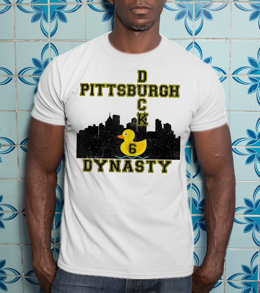 Pittsburgh Duck 6 Dynasty Football Skyline T-Shirt