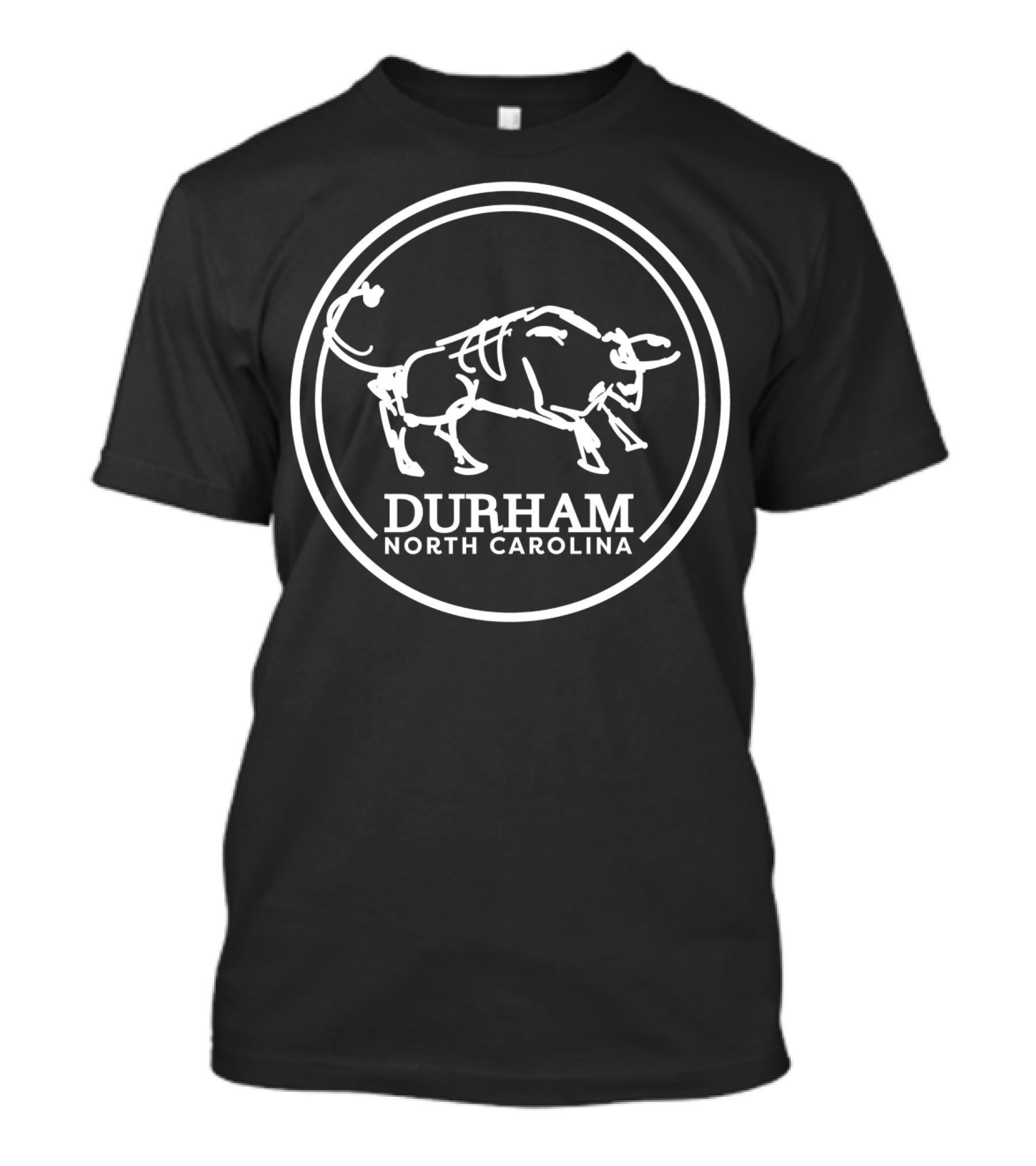 Durham North Carolina Bull City Hometown Iconic Bull Sketch T-Shirt